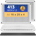 2400 413 Replacement Filter MERV 13 16x25x4 Compatible with Whole-House AirPurifier 2140 2400 and Space-Gard 2400 AirPurifier Pleated HVAC AC Furnace Air Filter 2 Packs