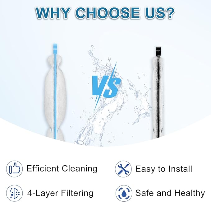 driamor 6 Pack PF-L Filter Cartridges, Fish Tank Aquarium Filter Cartridge Replacement with Zeolite Compatible with PF20, PF30, PF40 and PF75 Power Filters