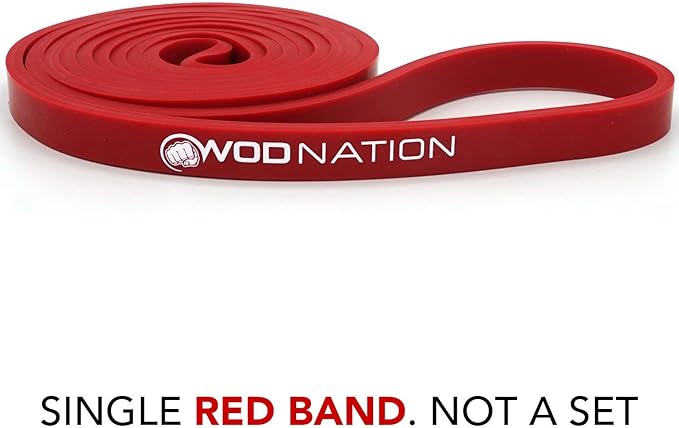 WOD Nation Pull Up Assistance Bands (10-175lbs Band) - Best for Pullup Assist, Chin Ups, Resistance Bands Exercise, Stretch, Mobility Work & Serious Fitness - 41 inch Straps-FlexoryFit