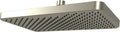 SparkPod 12 Inch Rectangle Rain Shower Head - Ceiling or Wall Mount Rainfall Shower Head - Large Coverage Showerhead - Brass Ball Joint with 360° Adjustment - 1-Min Install (Elegant Brushed Nickel)