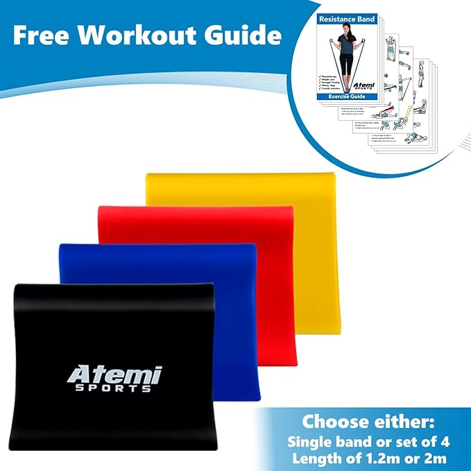 Exercise Bands for Physical Therapy | Resistance Band for Fitness, Yoga, Pilates | Long Resistance Bands for Working Out | Elastic Band for Exercise | Stretch Band-FlexoryFit