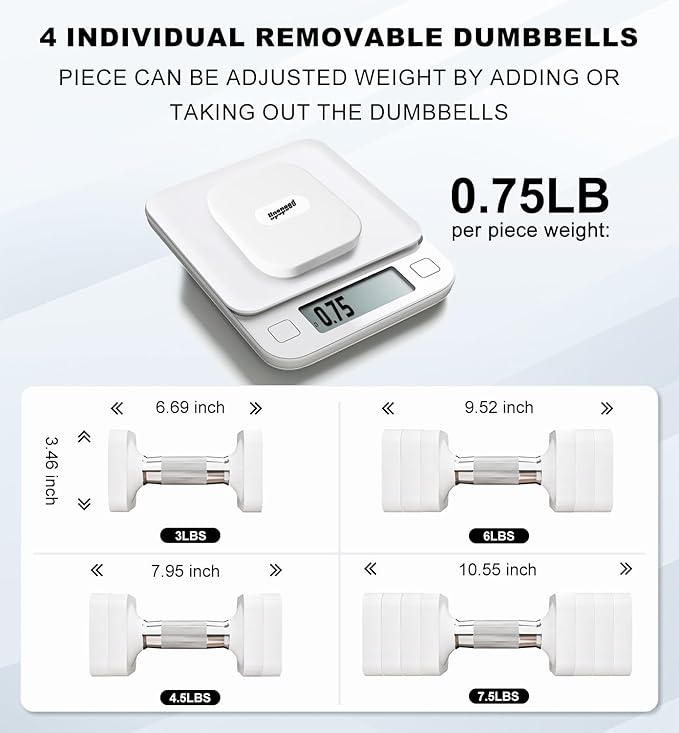 15LB 20LB 50LB Adjustable Dumbbell Set Free Weights Dumbbells Set for Women Men Hand Weights Sets Adjust Dumbbell Weight Sets for Home Gym Exercise Workout Strength Training Equipments-FlexoryFit
