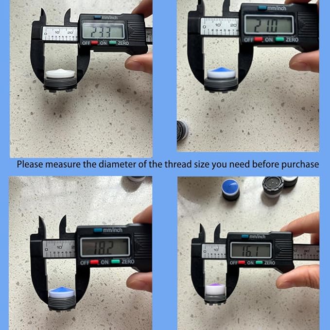 Generic 12 Pcs Faucet Aerator with 4 Pcs Wrench Tool, ABS Material, Polished Finish, 24mm