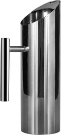 Modern Stainless Steel Water Pitcher Resistant Metal Drink Pitcher with Ice Guard 53 Ounce Polished Serving Jug for Water, Iced Tea, Juice or Beer Restaurant Ware by GwenB