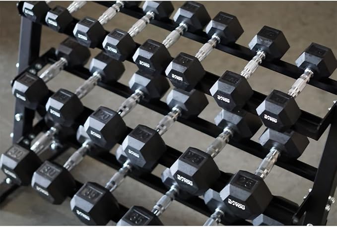 Rubber Hex Chrome Dumbbell Complete Package Set-FlexoryFit