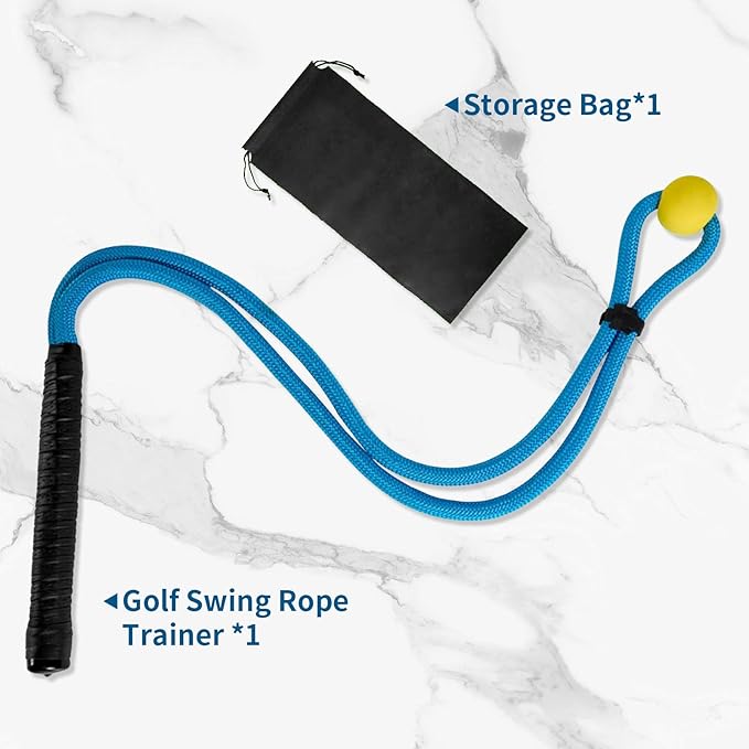 Golf Rope Swing Trainer, Golf Swing Training Aid, Golf Swing Trainer, Golf Training Aid, Golf Swing Trainers, Golf Speed Trainer, Can Improve Speed, Rhythm, Flexibility, and Strength-FlexoryFit