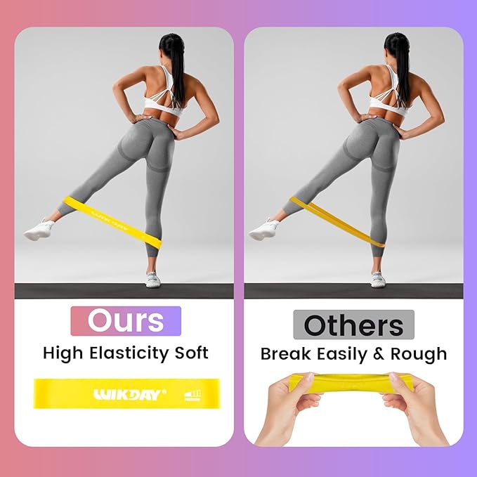 Resistance Bands for Working Out Exercise Loop Bands Workout Bands Set for Men Women Body Stretching, Crossfit Training, Home Workout, Physical Therapy, Booty Legs, Set of 5-FlexoryFit