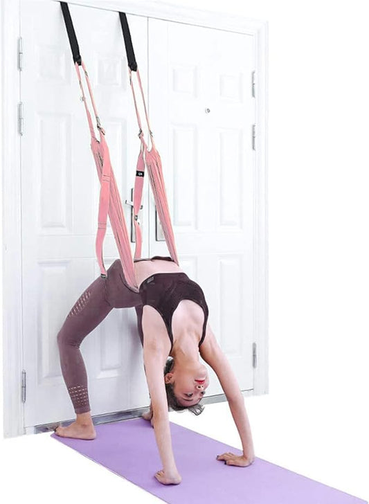 Yoga Fitness Stretching Strap, Adjustable Leg Stretcher Back Bend Assist Trainer, Improve Leg Waist Back Flexibility Home Gym Equipment for Rehab Pilates Ballet Cheerleading Splits Gymnastics-FlexoryFit