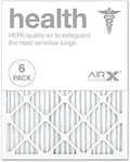 AIRX WICKED CLEAN AIR. HEALTH 20x25x1 MERV 13 Pleated Air Filter - Made in the USA - Box of 6