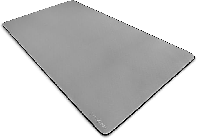 MICRODRY Deluxe Fitness Exercise Yoga Mat for Home & Gym, Extra Thick for High Impact Training, Multi Layered Skid Resistant Surface, Odor Neutralizing with Carrying Strap-FlexoryFit