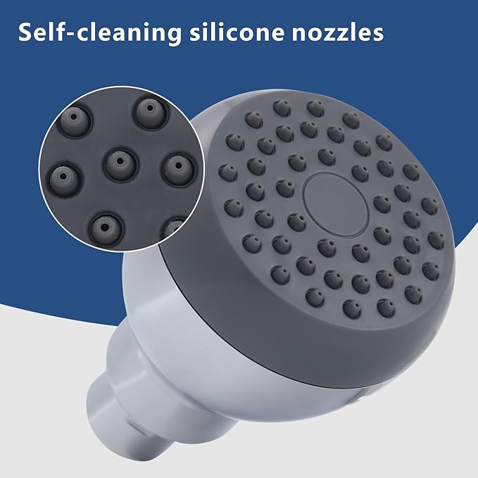 3" High Pressure Shower Head, Powerful Pressure Boosting Rain Showerhead, with Adjustable Swivel Brass Ball Joint for Relaxing and Comfortable Shower Experience (Chrome)