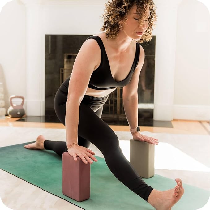 Yoga blocks with Anti-Slip, Comfortable Grip, Sturdy Sides for Secure Workouts at Home, for Yoga, and Pilate Training-FlexoryFit