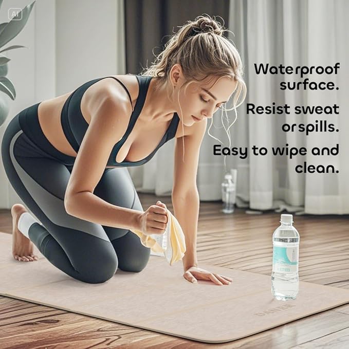 Foldable Yoga Mat 12mm Extra Thick Joint Protection,Portable Design for Travel/Pilates/Board/Camping,Environmental Sports Mat Non-Slip Gym Mat,Odorless POE Material-FlexoryFit