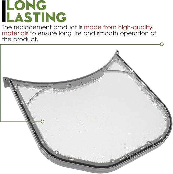 Upgraded DLEX2801L DLEX3001R DLEX2801W DLEX3001W DLGX4371W/00 DLGX4371K/00 DLEX4370W/00 DLEX4370K/00 Dryer Lint Filter Stainless Steel Mesh Screen Replacement for LG Dryer