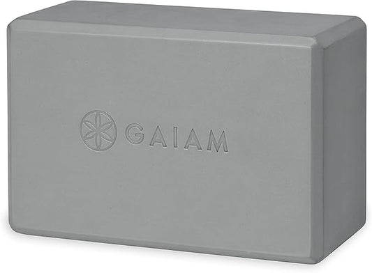 Gaiam Yoga Block - Supportive Latex-Free Eva Foam - Soft Non-Slip Surface with Beveled Edges for Yoga, Pilates, Meditation - Yoga Accessories for Stability, Balance, Deepen Stretches-FlexoryFit