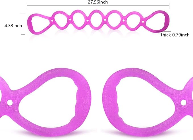 7 Ring Stretch Resistance Exercise Band, BetterJonny Workout Bands Yoga Stretching，Foot, Leg and Arm Exerciser for Home or Fitness Center Workout Walking Exercise-FlexoryFit