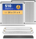510 Replacement Filter AC Air 31x28x4 for Whole House AirPurifiers Model #510 1510 2516 Upgraded Rail Kit replacement Frame HVAC Furnace Air conditioner Healthy Air 11 2 Packs
