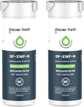 GLACIER FRESH Water Filter Compatible with XWFE (Built-in CHIP), Replacement for GE XWFE, XWF Refrigerator Water Filter NSF/ANSI 42 Certification Pack of 2