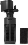 Aquarium Filter for 5-10 Gallon Tank – Ultra Quiet Submersible Filter Pump, 4W Energy Efficient, Adjustable Flow, Easy to Install, for Freshwater Fish and Small Aquariums