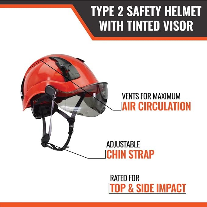 Malta Dynamics APEX Type 2 Safety Helmet – OSHA and ANSI Z89.1 Compliant Safety Hard Hats for Construction Workers and Vented Helmet for Head Protection