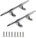 SHENGHUISS Boat Cleat 316 Stainless Steel Open Base Boat Dock Cleats（4"/5"/6"/8"/10"/12"） Silver/Gold for Boat, Dock, Kayaks, Nautical Decor ect