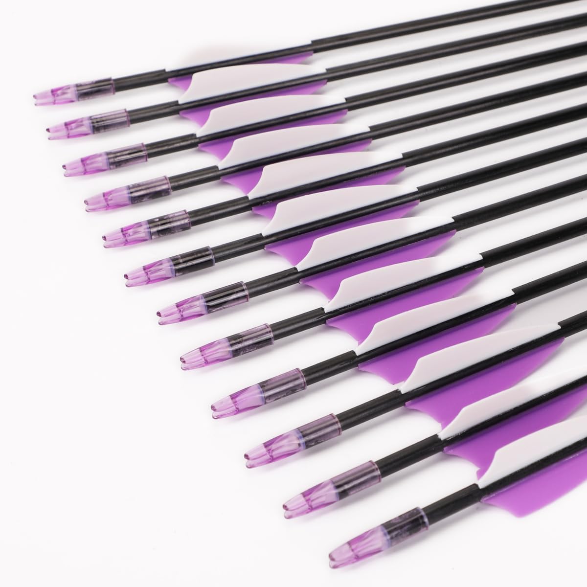 LWANO 28" Fiberglass Arrows - Archery Practice Target Arrows with Blunt Tips Durable Shaft for Youth Kids Children Beginners on Recurve&Long Bows(Pack of 12)