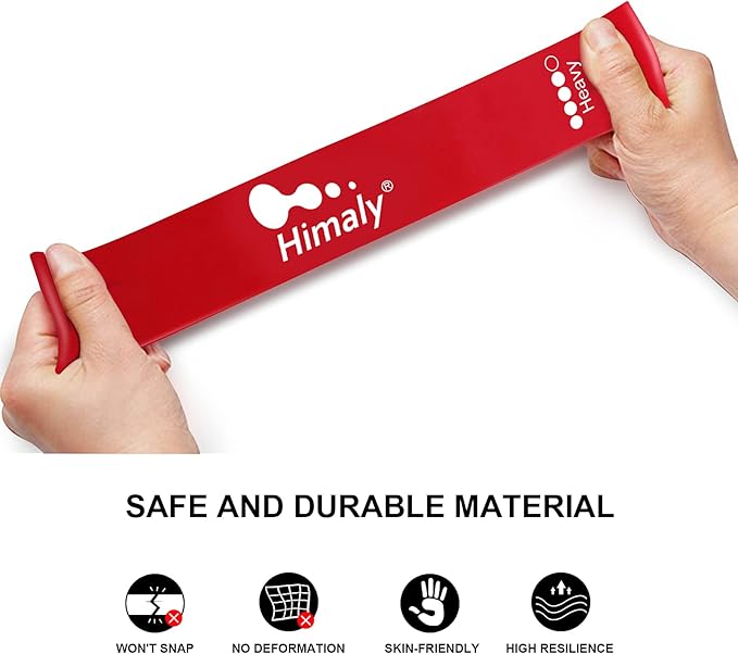 Himaly Anti-Break Resistance Band, Elastic Exercise Band, Hand and Ankle Straps, Indoor and Outdoor Fitness, Portable Resistance Band, Whole Body Exercise-FlexoryFit