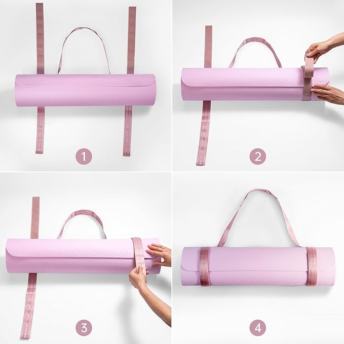 Trilancer Adjustable Yoga Mat Strap With Hook and Loop Closure, Yoga Mat Holder Carrier,and Organizing-Mat Not Included-FlexoryFit