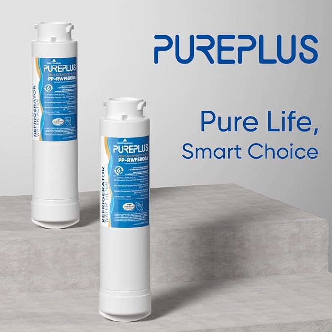 PUREPLUS EPTWFU01 Refrigerator Water Filter, Compatible with Frigidaire EWF02, GP006, Pure Source Ultra II, RWF5800A, 2Pack
