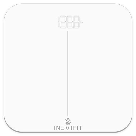 INEVIFIT Premium Bathroom Scale, Highly Accurate Digital Bathroom Body Scale, Precisely Measures Weight up to 400 lbs-FlexoryFit
