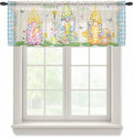 Easter Sheer Valances for Windows 54"x18", Light Filtering Kitchen Curtains by Unknown
