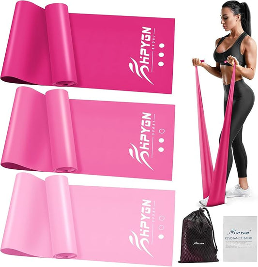 Resistance Bands, Exercise Bands, Physical Therapy Bands for Strength Training, Yoga, Pilates, Stretch Elastic Band with Different Strengths, Workout Bands for Home Gym-FlexoryFit
