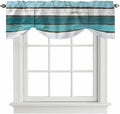 Turquoise Teal Tie Up Valance Curtains by Unknown