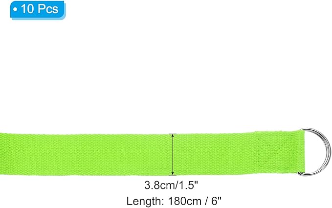 PATIKIL Yoga Strap for Stretching, Cotton Yoga Belt with Adjustable Metal D-Ring Buckle Stretch Band for Fitness Pilates-FlexoryFit