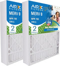 AIRX FILTERS WICKED CLEAN AIR. 20x20x5 Air Filter MERV 8 Compatible with Honeywell FC100A1011 Furnace Filter 2 Pack
