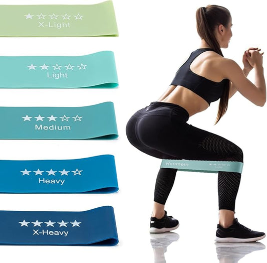 Resistance Bands for Working Out, Exercise Bands with 5 Resistance Levels Fit for Home Fitness, Strength Training, Natural Latex Resistance Band Include Instruction Guide and Carry Bag-FlexoryFit