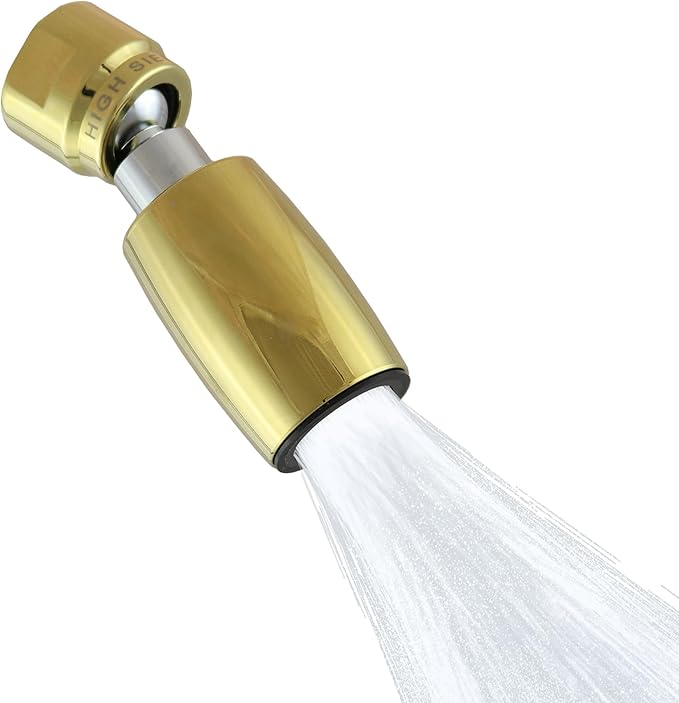 High Sierra Showerheads® - CLASSIC™ Solid Metal 1.8 GPM Award Winning, Low Flow Shower Head, Patented Nozzle Never Clogs - Polished Brass Finish