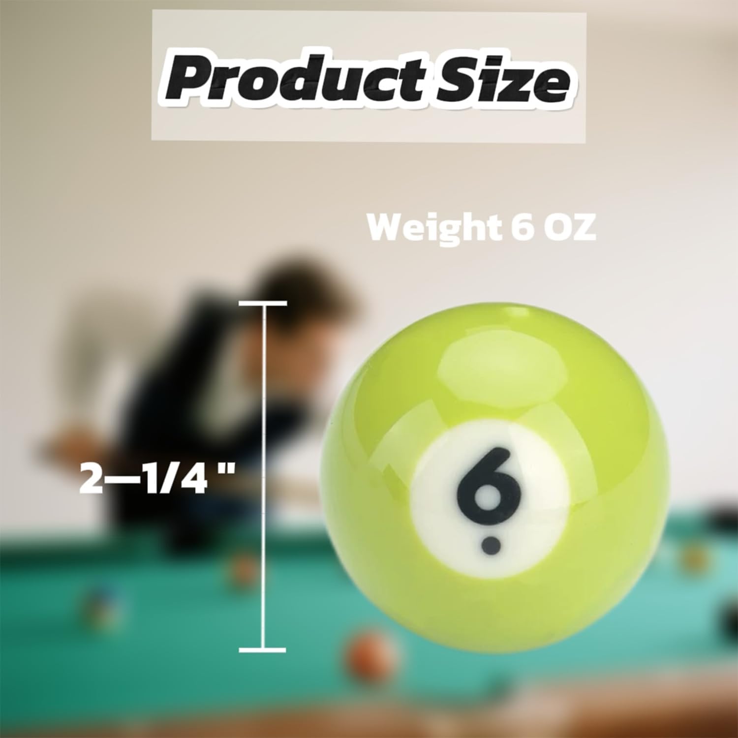 Billiard Balls Standard Set 16 Pool Table Balls 2-1/4 inch Replacement Billiard Cue Ball Set Professional Pool Table Accessories