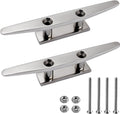 SHENGHUISS Boat Cleat 316 Stainless Steel Open Base Boat Dock Cleats with Fasteners, Marine Grade Rope Cleat for Boat, Dock, Deck, Kayak, Yacht, Nautical Decor (4"/5"/6"/8"/10")