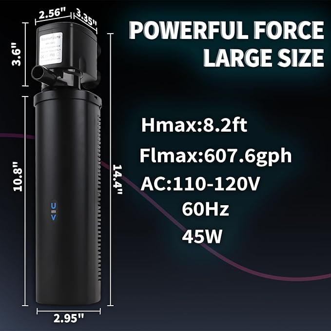 600GPH Cold Plunge Filter, UV Sterilzer for 300-1000 Gallon Cold Plunge, Cold Pond Ice Bath Tub Filte, Small Pool Filter with Green Cleaning Machine Pool for Cold Pod Ice Bath Tub Hot Tub Water Clea