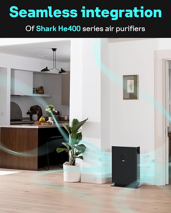 2 Pack Filter Replacement for Shark Air Purifier 4, Compatible with Shark HE400, HE401, HE401C, HE401NP, HE402, HE402C, HE405, UA415, Compare Part No. HE4FKBAS, HE4FKPET, HE4FKPETMB, HE4FKPRO