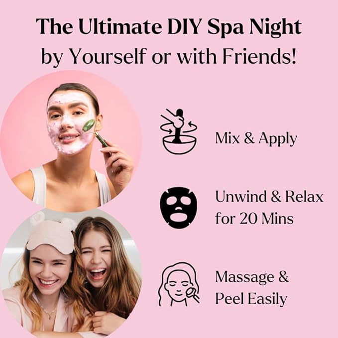 Jelly Mask for Facials - 24 Flavors Hydrating & Brightening Jelly Face Masks | Free Jade Roller & Spatula | Bulgarian Rose, Lavender, Hyaluronic Acid, 24K Gold face mask skin care |Vajacial Jelly Mask-FlexoryFit