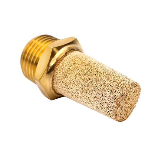 Beduan 3 Pcs Pneumatic Brass Exhaust Muffler Filter, 1/2" Male Thread Hex - Image 2