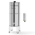 Culligan with MaxClear Technology 3 Gallon Gravity Water Filter System, Polished Countertop Ceramic Water Filter NSF/ANSI Certified to Reduce Lead, Microplastics & Total PFAS, with 1 Filter