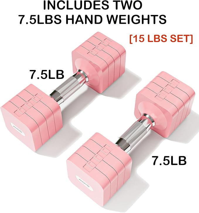 15LB 20LB 50LB Adjustable Dumbbell Set Free Weights Dumbbells Set for Women Men Hand Weights Sets Adjust Dumbbell Weight Sets for Home Gym Exercise Workout Strength Training Equipments-FlexoryFit