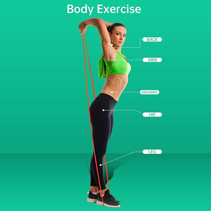Resistance Bands for Working Out, Exercise Bands, Workout Bands, Pull Up Assistance Bands for Body Stretching Training Physical Therapy Muscle Training for Men & Women-FlexoryFit