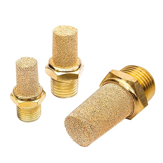Beduan 3 Pcs Pneumatic Brass Exhaust Muffler Filter, 3/8" Male Thread Hex by Beduan