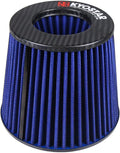 Kyostar Universal Carbon Fiber 3.5 Inch 89mm Air Intake Cone Filter Replacement Quality Dry Air Filter, Blue