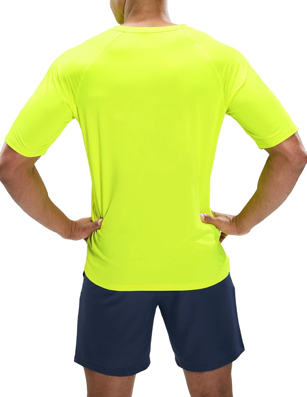 MIER Men's Dry Fit Workout T-Shirts Athletic Running Tee Short Sleeve Crew Neck Gym Tops, Polyester, Moisture Wicking