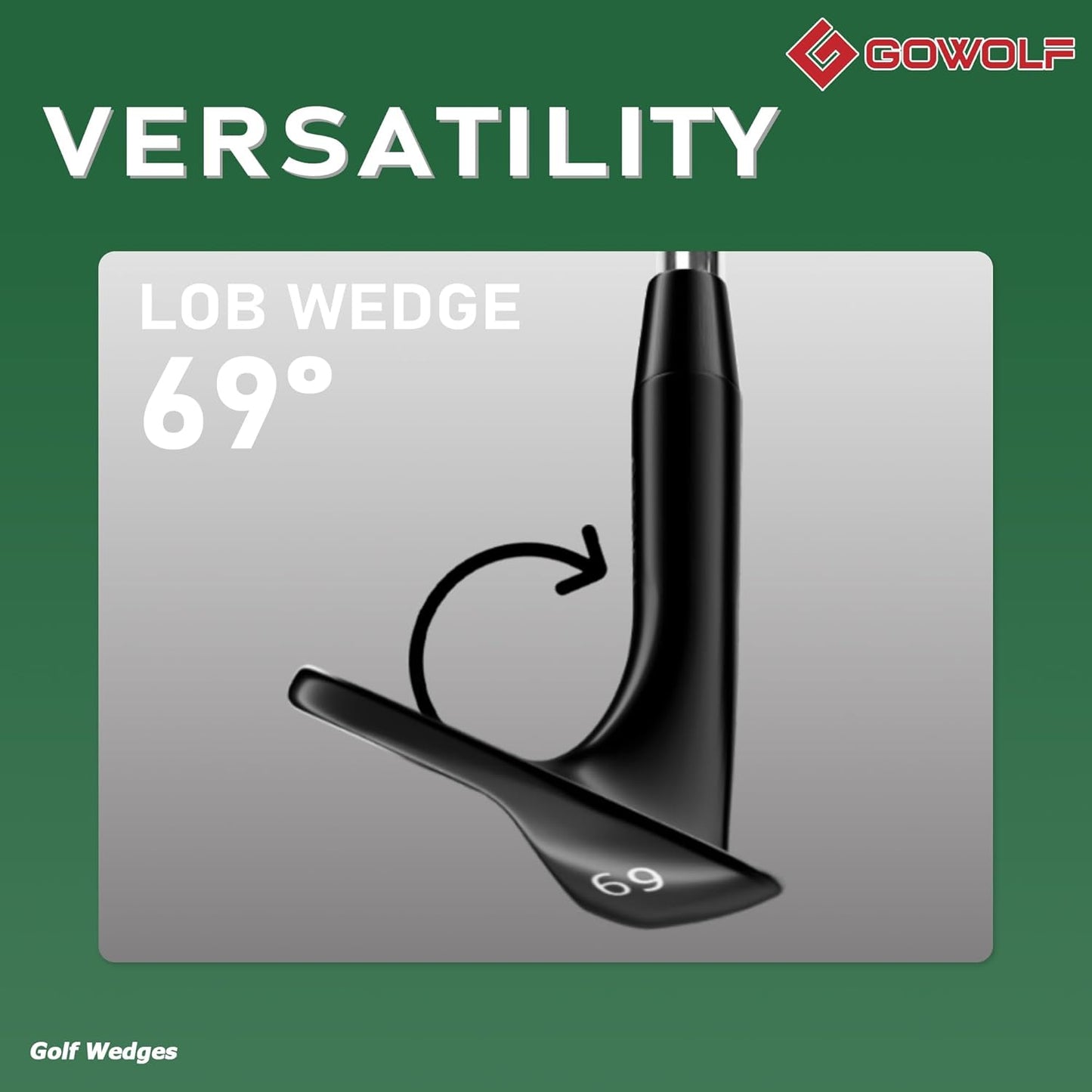 Gowolf Forged Golf Wedges 50/52/54/56/58/60/69 Degree Single or Sets for Men, Right Hand Premium Full Face Gap Wedge Sand Wedge Lob Wedge Golf Club, Great Golf Gifts - CNC Milled Face for More Spin